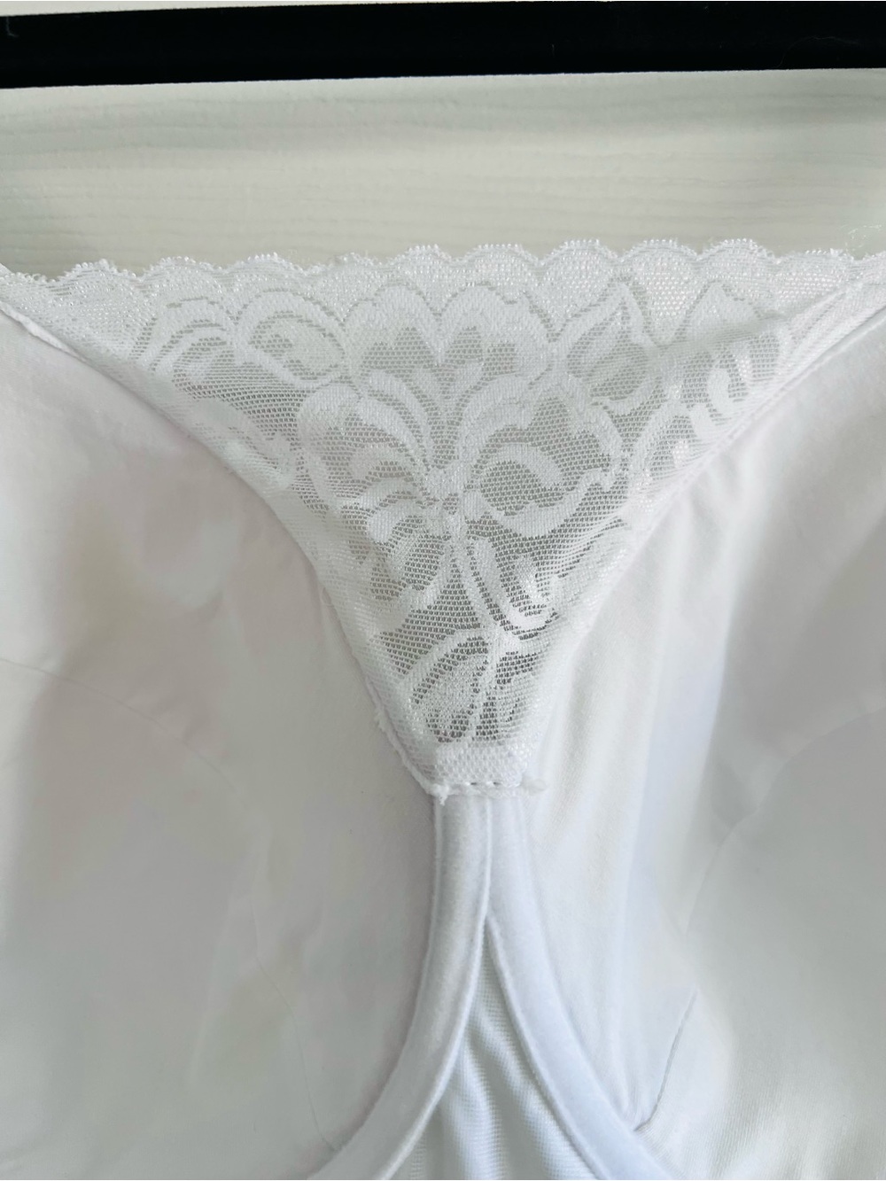 Jodee 40D White Mastectomy Bra Pocketed Wire Free Post Surgery Lace Comfort - Picture 7 of 7